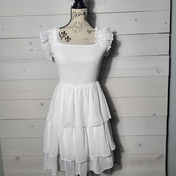 Dresses & Skirts - Byinns Dress Tiered Ruffle Smock  Coquette Fairycore Spring Festival